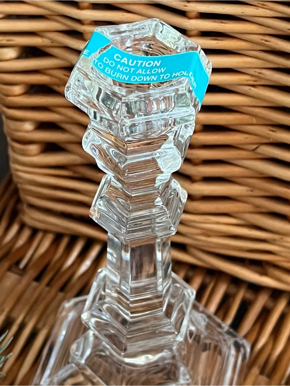 NEW Tiffany & Co. Plymouth Crystal Cut Candlesticks Set of 2